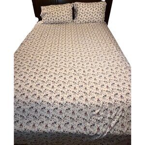 French Bulldogs Full Size Bed Sheets Polyester 1 Flat/1 Fitted + 2 Pillow Cases